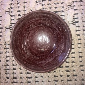 Handmade burgundy ceramic bowl